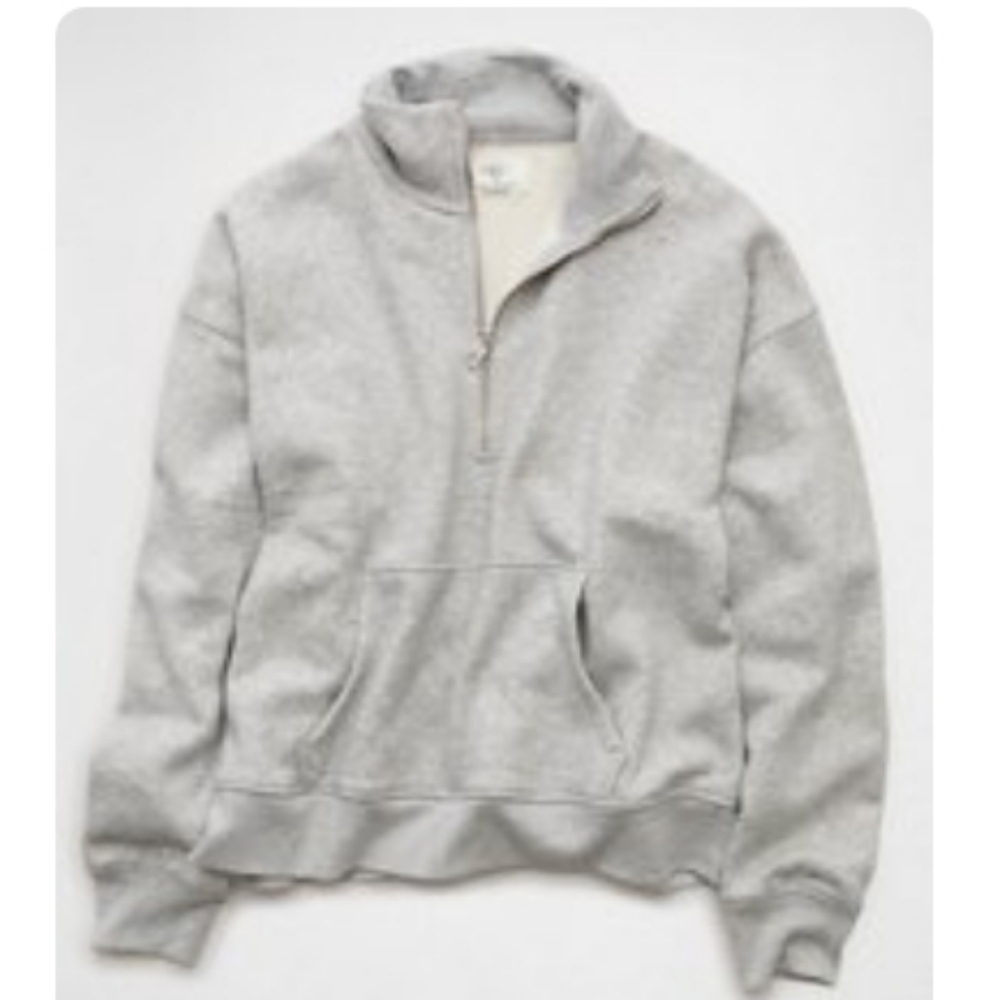 NWOT American Eagle Everyday Luxe Quarter Zip Sweatshirt Size XS